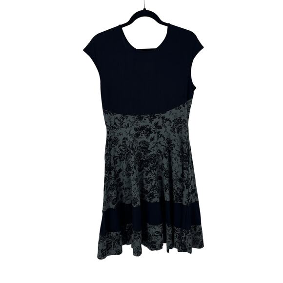 Effie’s heart dress women's size large floral black teal feminine girly quirky - Picture 2 of 9